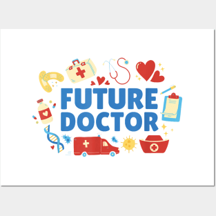 Future Doctor Shirt School Studying Girls Boys Future Doctor T-Shirt Posters and Art